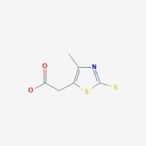 2-Mercapto-4-methyl-5-thiazoleacetic acid