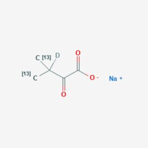 2-Keto-(3-methyl-¹³C)-butyric-4-¹³C,3-d acid sodium salt