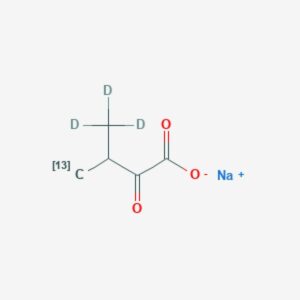 2-Keto-3-(methyl-d₃)-butyric acid-4-¹³C sodium salt
