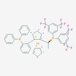 (R)-1-{(RP)-2-[2-(Diphenylphosphino)phenyl]ferrocenyl}ethylbis[3,5-bis-(trifluoromethyl)phenyl]phosphine