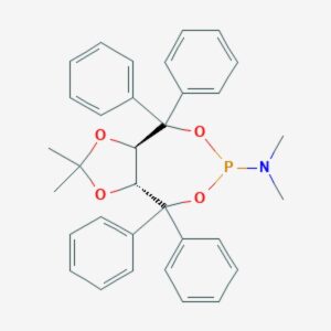 (3aR,8aR)-(−)-(2,2-Dimethyl-4,4,8,8-tetraphenyl-tetrahydro-[1,3]dioxolo[4,5-e][1,3,2]dioxaphosphepin-6-yl)dimethylamine