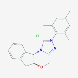 (5aR,10bS)-5a,10b-Dihydro-2-(2,4,6-trimethylphenyl)-4H,6H-indeno[2,1-b]-1,2,4-triazolo[4,3-d]-1,4-oxazinium chloride monohydrate