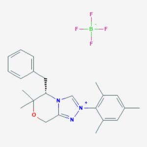 (S)-5-Benzyl-2-mesityl-6,6-dimethyl-6,8-dihydro-5H-[1,2,4]triazolo[3,4-c][1,4]oxazin-2-ium tetrafluoroborate