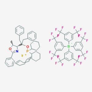 1,5-Cyclooctadiene{[dibenzyl((4R,5R)-5-methyl-2-phenyl-4,5-dihydro-4-oxazolyl)methyl]dicyclohexylphosphinite κN:κP}iridium(I) tetrakis(3,5-bis(trifluoromethyl)phenyl)borate