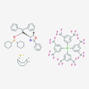 1,5-Cyclooctadiene{[dibenzyl((4S,5S)-5-methyl-2-phenyl-4,5-dihydro-4-oxazolyl)methyl]dicyclohexylphosphinite κN:κP}iridium(I) tetrakis(3,5-bis(trifluoromethyl)phenyl)borate