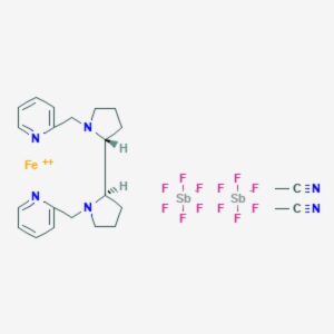 (2R,2′R-(+)-[N,N′-Bis(2-pyridylmethyl)]-2,2′-bipyrrolidinebis(acetonitrile)iron(II) hexafluoroantimonate