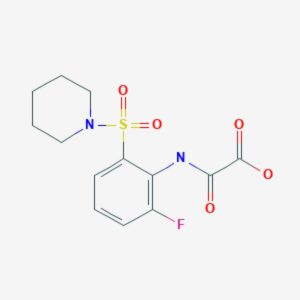 2-Fluoro-6-(piperidine-1-sulfonyl)anilino(oxo)acetic acid