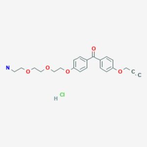 (4-(2-(2-(2-Aminoethoxy)ethoxy)ethoxy)phenyl)(4-(prop-2-yn-1-yloxy)phenyl)methanone HCl salt