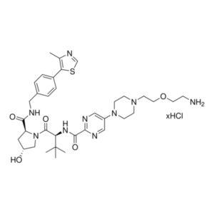 (S,R,S)-AHPC-pyrimidine-piperazine-PEG₁-NH₂ hydrochloride
